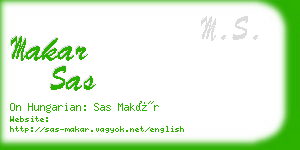 makar sas business card